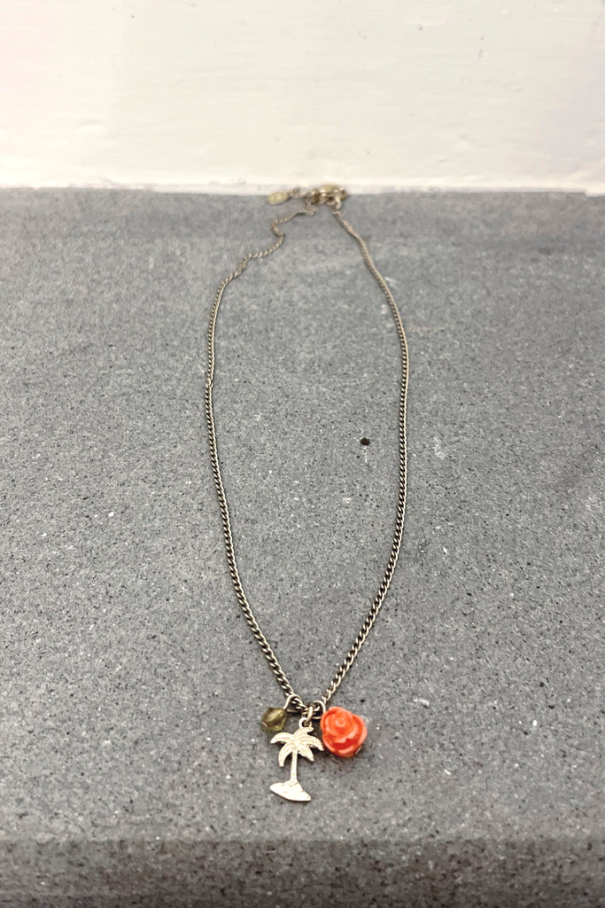 Rose Palm Tree Necklace